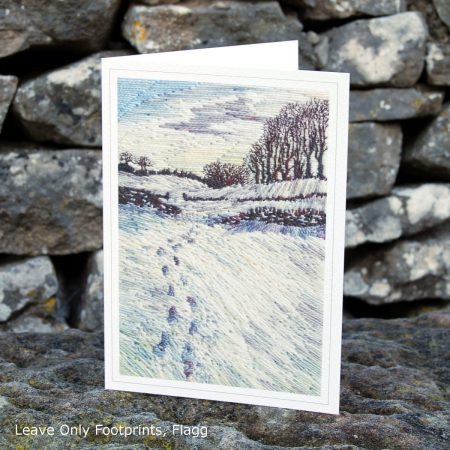 Leave Only Footprints - Single Fine Art Greeting Card