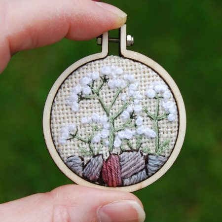 Peak Prosecco Study #1 - Miniature original embroidery