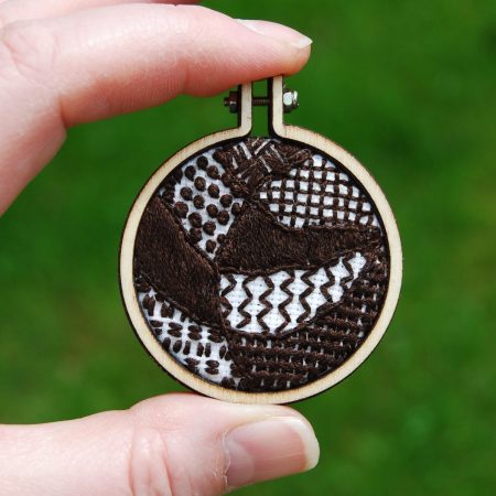 StitchTangle #1 - Miniature original embroidery