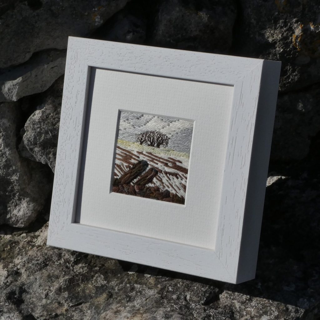 The Thaw - miniature original embroidery