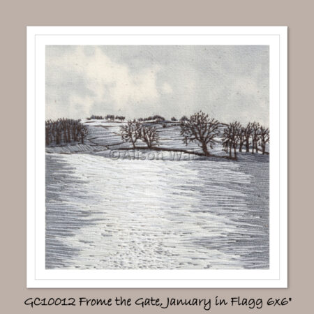 From the Gate, January in Flagg - Single Fine Art Greeting Card