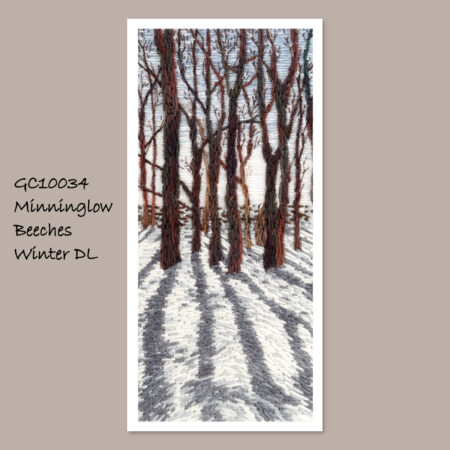 Minninglow Beeches, Winter - Single Fine Art Greeting Card