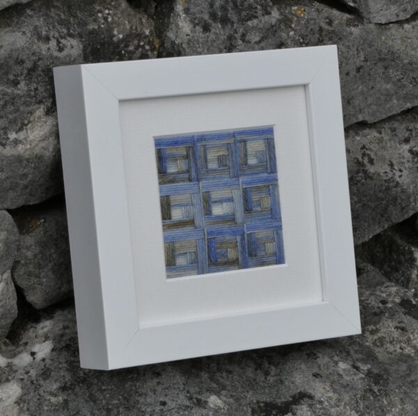 Log Cabin, Study #3- Miniature original hand embroidery - Image 4