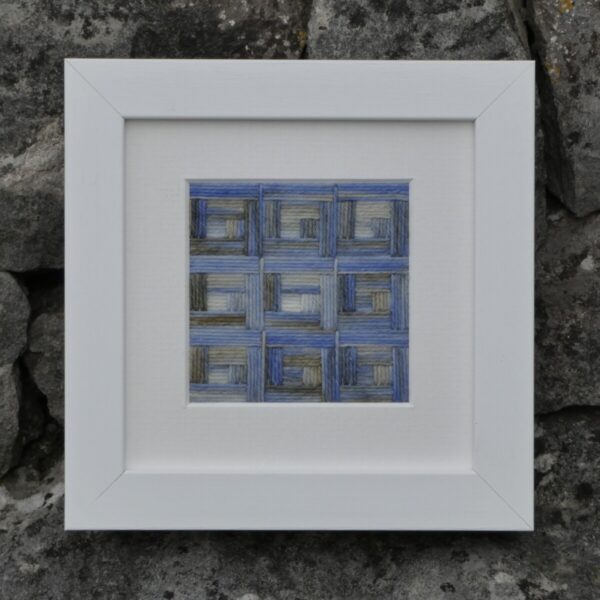 Log Cabin, Study #3- Miniature original hand embroidery - Image 6